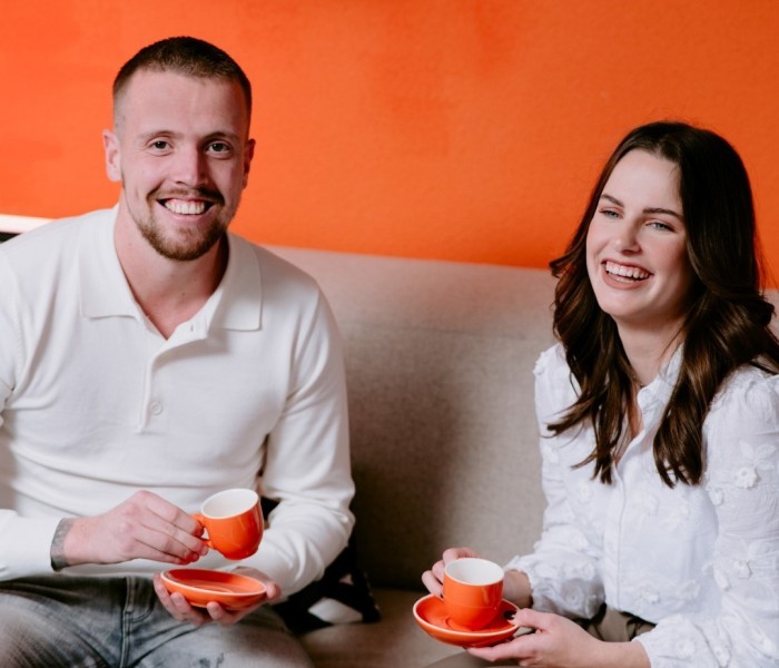 Koffie drinken vierkant
